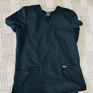 Cherokee Classic Black V-Neck Scrub Top AND BOTTON